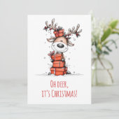 Funny Reindeer – “Oh Deer, It’s Christmas" シーズンカード (スタンド正面)