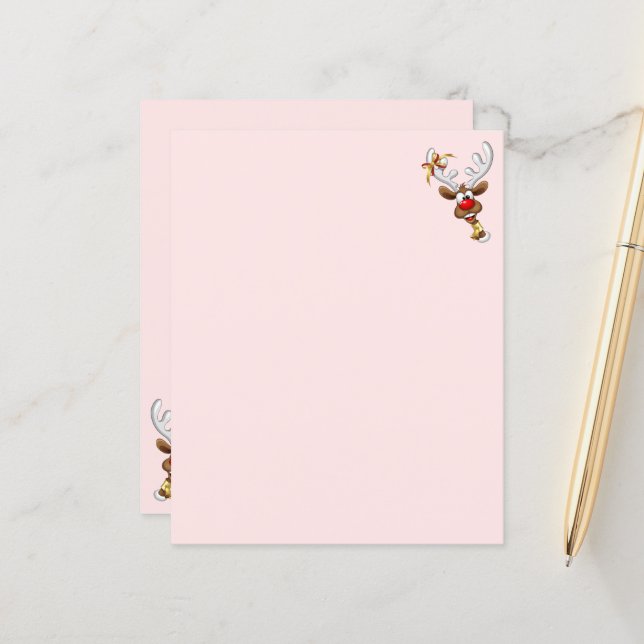 Funny Reindeer Peeking Christmas Meme  (正面/裏面インサイチュ)