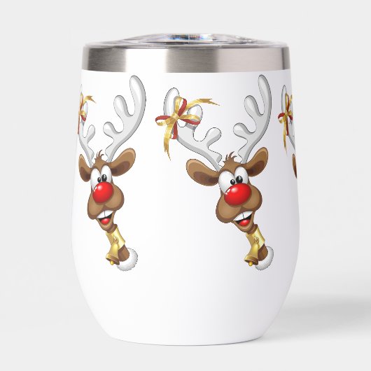 Funny Reindeer Peeking Christmas Meme  (正面)