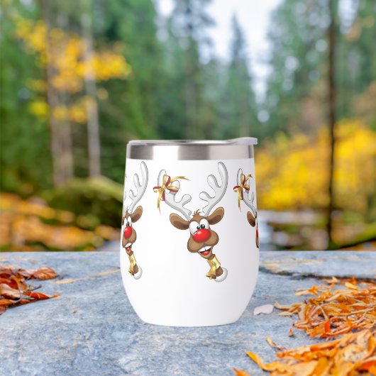 Funny Reindeer Peeking Christmas Meme  (アウトドア)