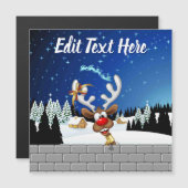 Funny Reindeer Peeking Christmas Meme  (正面/裏面)