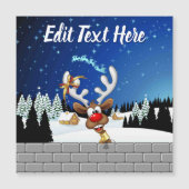 Funny Reindeer Peeking Christmas Meme  (正面)