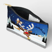 Funny Reindeer Peeking Christmas Meme  アクセサリーポーチ (見開き)