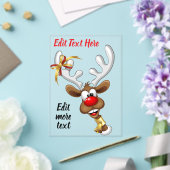 Funny Reindeer Peeking Christmas Meme  アクリル招待状 (インサイチュ (ウェディング))