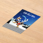 Funny Reindeer Peeking Christmas Meme  アクリル招待状 (レイダウン)