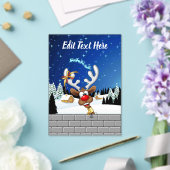 Funny Reindeer Peeking Christmas Meme  アクリル招待状 (インサイチュ (ウェディング))