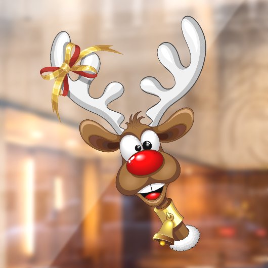 Funny Reindeer Peeking Christmas Meme  ウィンドウサイン (シート2)