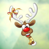 Funny Reindeer Peeking Christmas Meme  ウィンドウサイン (シート3)