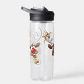 Funny Reindeer Peeking Christmas Meme  ウォーターボトル (右面)