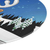 Funny Reindeer Peeking Christmas Meme  カッティングボード (角)