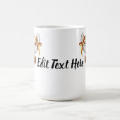 Funny Reindeer Peeking Christmas Meme  コーヒーマグカップ (中央)