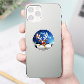 Funny Reindeer Peeking Christmas Meme  シール (スマートフォン)