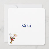 Funny Reindeer Peeking Christmas Meme  セーブザデート (裏面)