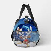 Funny Reindeer Peeking Christmas Meme  ダッフルバッグ (右)