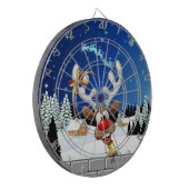 Funny Reindeer Peeking Christmas Meme  ダーツボード (正面左)