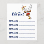 Funny Reindeer Peeking Christmas Meme  チラシ (裏面)