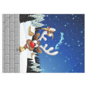Funny Reindeer Peeking Christmas Meme  テーブルクロス (正面(横))