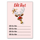Funny Reindeer Peeking Christmas Meme  テーブルナンバー (裏面)