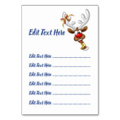 Funny Reindeer Peeking Christmas Meme  テーブルナンバー (裏面)