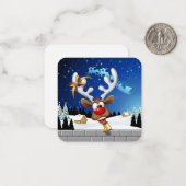 Funny Reindeer Peeking Christmas Meme  ノートカード (正面/裏面インサイチュ)
