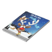 Funny Reindeer Peeking Christmas Meme  ノートパッド (回転)