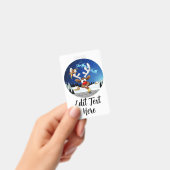 Funny Reindeer Peeking Christmas Meme  バッジ (手持ち)