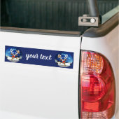 Funny Reindeer Peeking Christmas Meme  バンパーステッカー (トラック上)