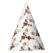 Funny Reindeer Peeking Christmas Meme  パーティーハット (裏面)