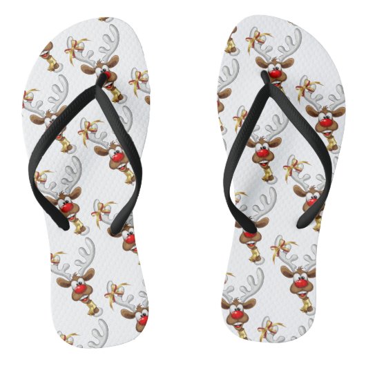 Funny Reindeer Peeking Christmas Meme  ビーチサンダル (ソール)