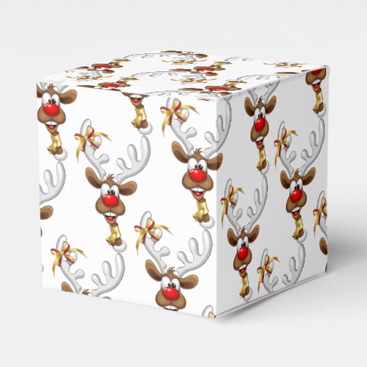 Funny Reindeer Peeking Christmas Meme  フェイバーボックス (正面サイド)