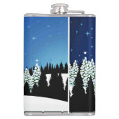 Funny Reindeer Peeking Christmas Meme  フラスク (裏面)