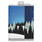 Funny Reindeer Peeking Christmas Meme  フラスク (裏面)