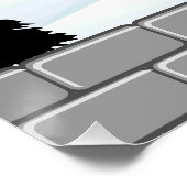 Funny Reindeer Peeking Christmas Meme  ポスター (コーナー)