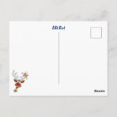 Funny Reindeer Peeking Christmas Meme  ポストカード (裏面)