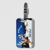 Funny Reindeer Peeking Christmas Meme  ラゲッジタグ (正面縦)