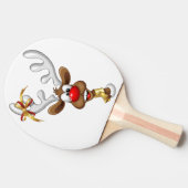 Funny Reindeer Peeking Christmas Meme  卓球ラケット (横)