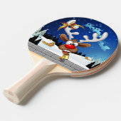 Funny Reindeer Peeking Christmas Meme  卓球ラケット (正面アングル)