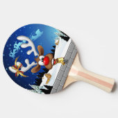 Funny Reindeer Peeking Christmas Meme  卓球ラケット (横)