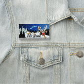 Funny Reindeer Peeking Christmas Meme  名札 (インサイチュ)