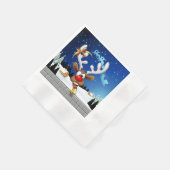 Funny Reindeer Peeking Christmas Meme  縁ありカクテルナプキン (角)