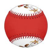 Funny Reindeer Peeking Christmas Meme  野球ボール (裏面)