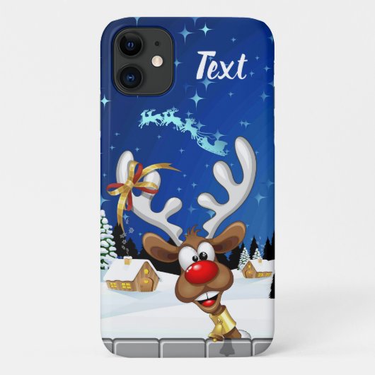 Funny Reindeer Peeking Christmas Meme  Case-Mate iPhoneケース (裏面)