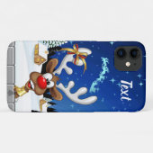Funny Reindeer Peeking Christmas Meme  Case-Mate iPhoneケース (裏面(横))