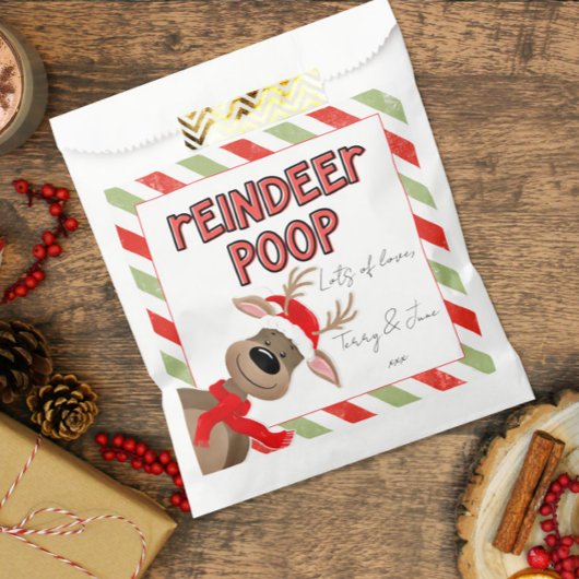 Funny Reindeer Poop Christmas Favor Holiday Bag  フェイバーバッグ