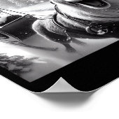 Funny Reindeer Selfie Santa Christmas Shirts Men W ポスター (角)