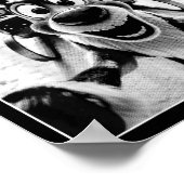 Funny Reindeer Selfie Santa Sleigh Christmas Holid ポスター (角)