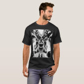 Funny Reindeer Selfie Santa Sleigh Christmas Holid Tシャツ (正面フル)