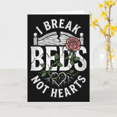 Funny Relationship Break Beds Not Hearts Sassy カード (黄色い花)