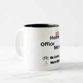 Funny Remote Work Mug for Office Coworkers ツートーンマグカップ (正面左)