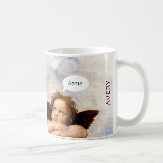 Funny Renaissance Angels Mug – Personalized  コーヒーマグカップ (右)
